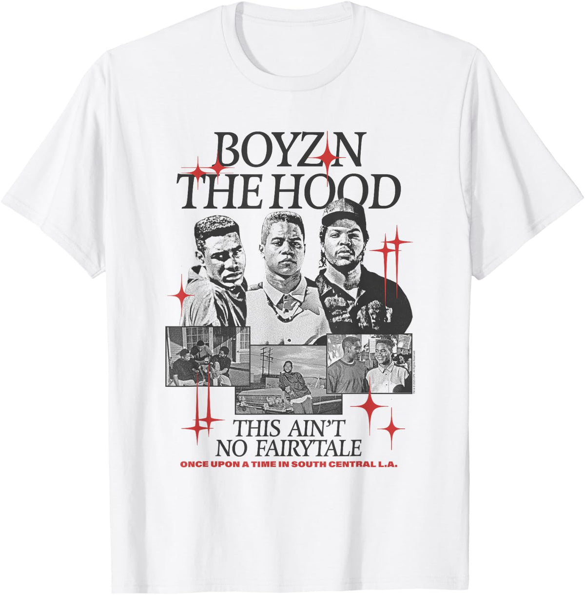 Boyz n The Hood Black and White Photos and Stars Retro Movie T-Shirt