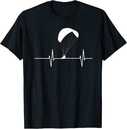 Skydiving Lover Heartbeat Pulse Graphic Parachuter Men Women T-Shirt