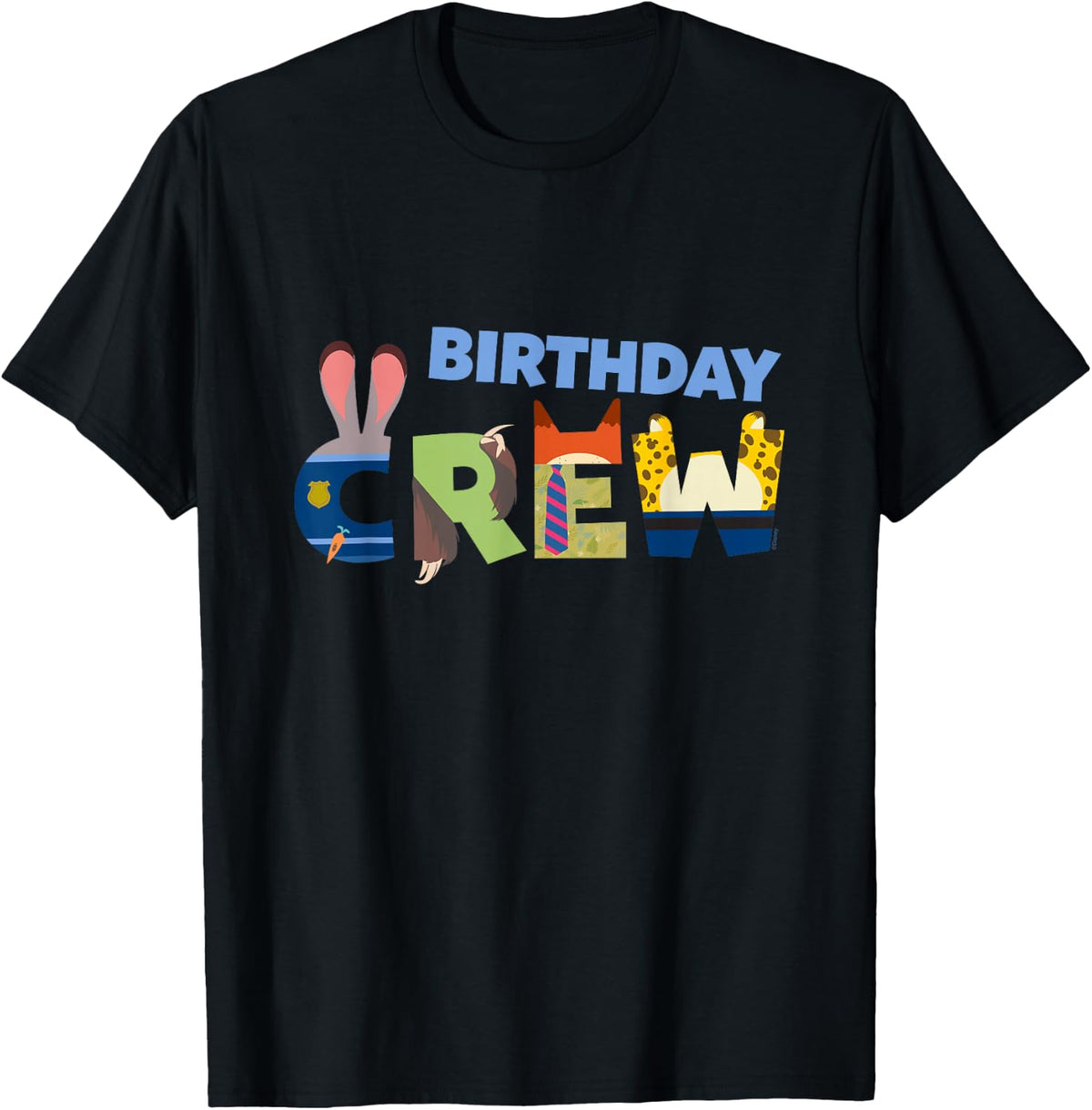 Disney Zootopia Birthday Crew Characters Party Matching T-Shirt