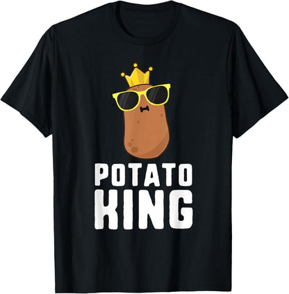 Potato King Shirt Potato Shirts for Men Kids Boys Nerd T-Shirt