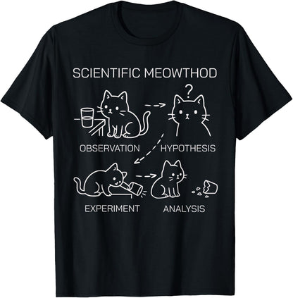 Scientific Meowthod Funny Science Cat Teacher Student Cool T-Shirt