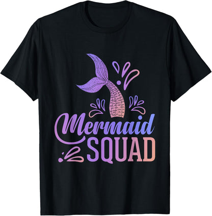 Mermaid Squad Birthday Squad Party T-Shirt