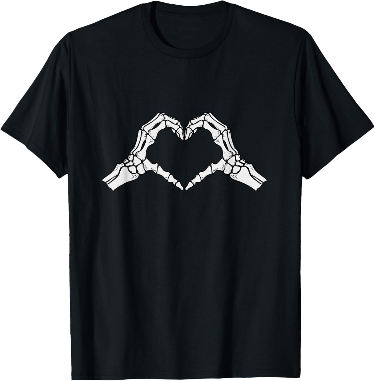 Skeleton Hands Heart Halloween Costume Retro Gothic Love T-Shirt