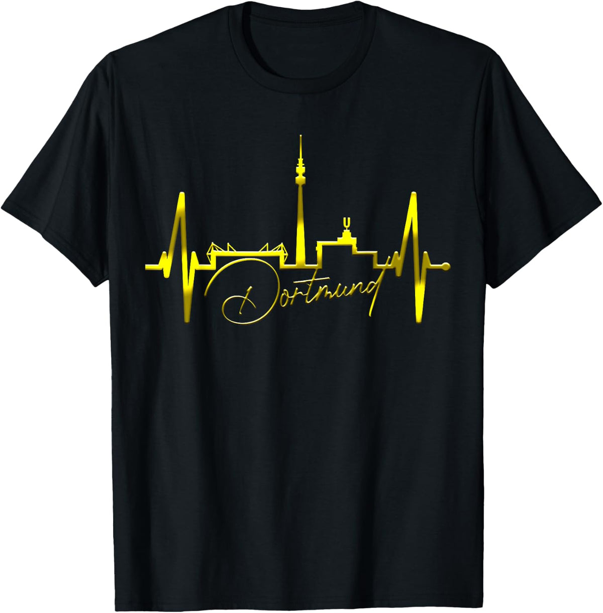 Dortmund Skyline Heartbeat Ruhrpott Germany I Love Dortmund T-Shirt