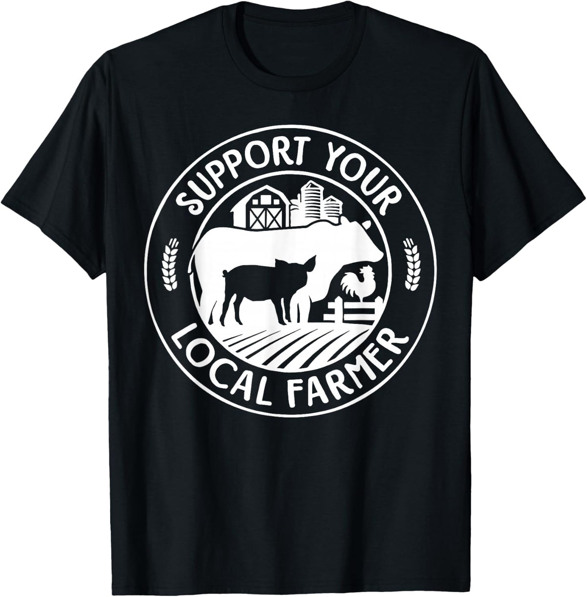 Support Your Local Farmers Pride Farm Country Farming Funny T-Shirt