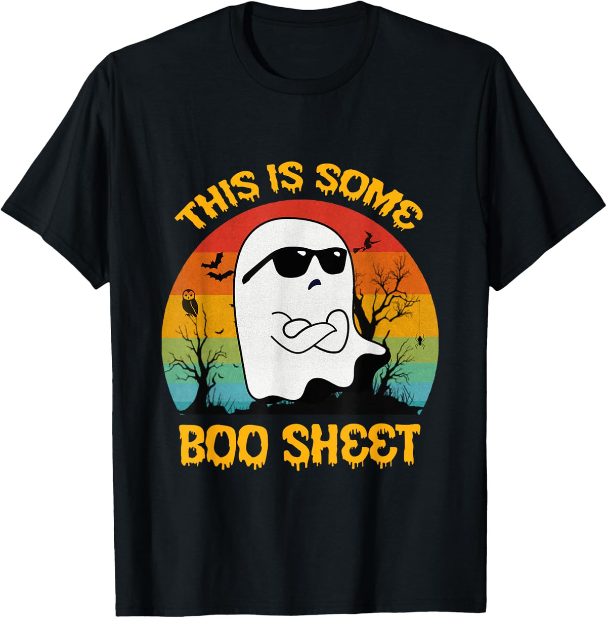 This is Some Boo Sheet Retro Cute Ghost Sunglasses Halloween T-Shirt