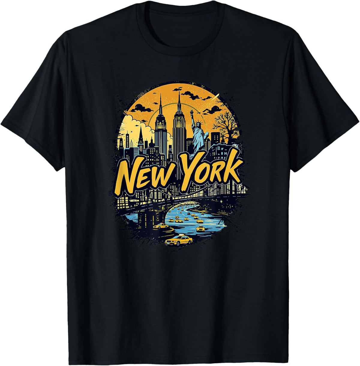 Retro NYC New York City Skylines Statue of Liberty Vintage T-Shirt