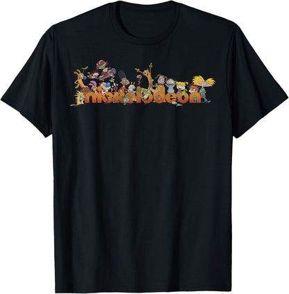 Nickelodeon Vintage 90's Characters Smiling Logo T-Shirt