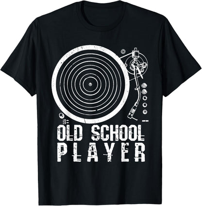 DJ Old School Player Vintage Retro Vinyl Music Gift T-Shirt