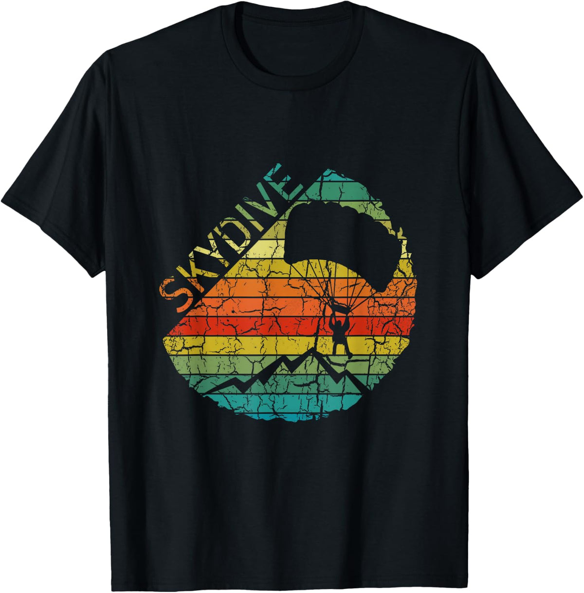 Retro Vintage Skydiver Skydiving Parachuting Skydive Lover T-Shirt