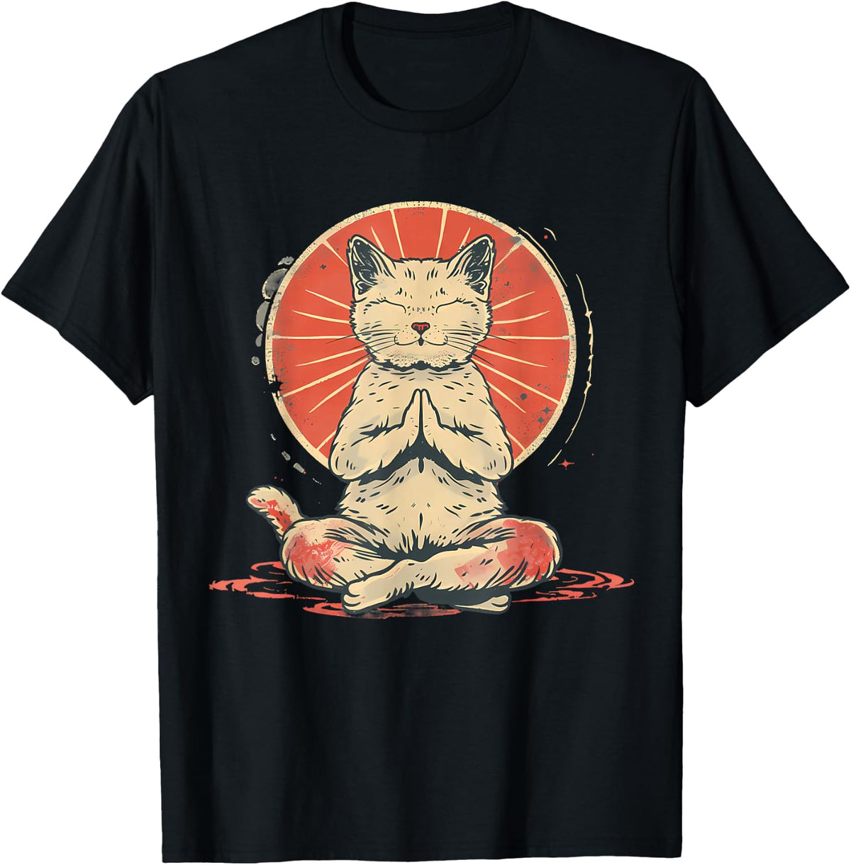 Cat Meditation Zen Buddha Spirituality Hindu Buddhist T-Shirt