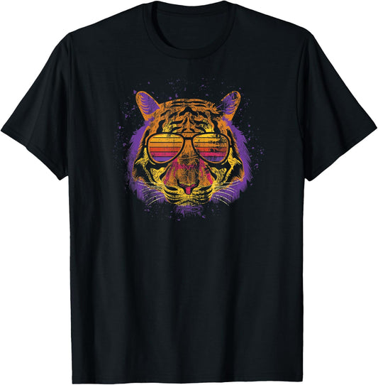 Vintage Distressed Tiger Sunglasses T-Shirt