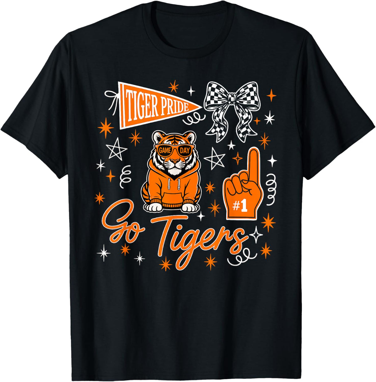 Tigers School Sports Team Spirit for Men Women Boys Girls T-Shirt
