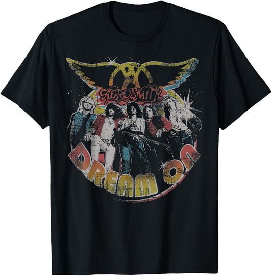 Aerosmith Dream On Portrait Rock Music Tees and T Shirts for Men and Women