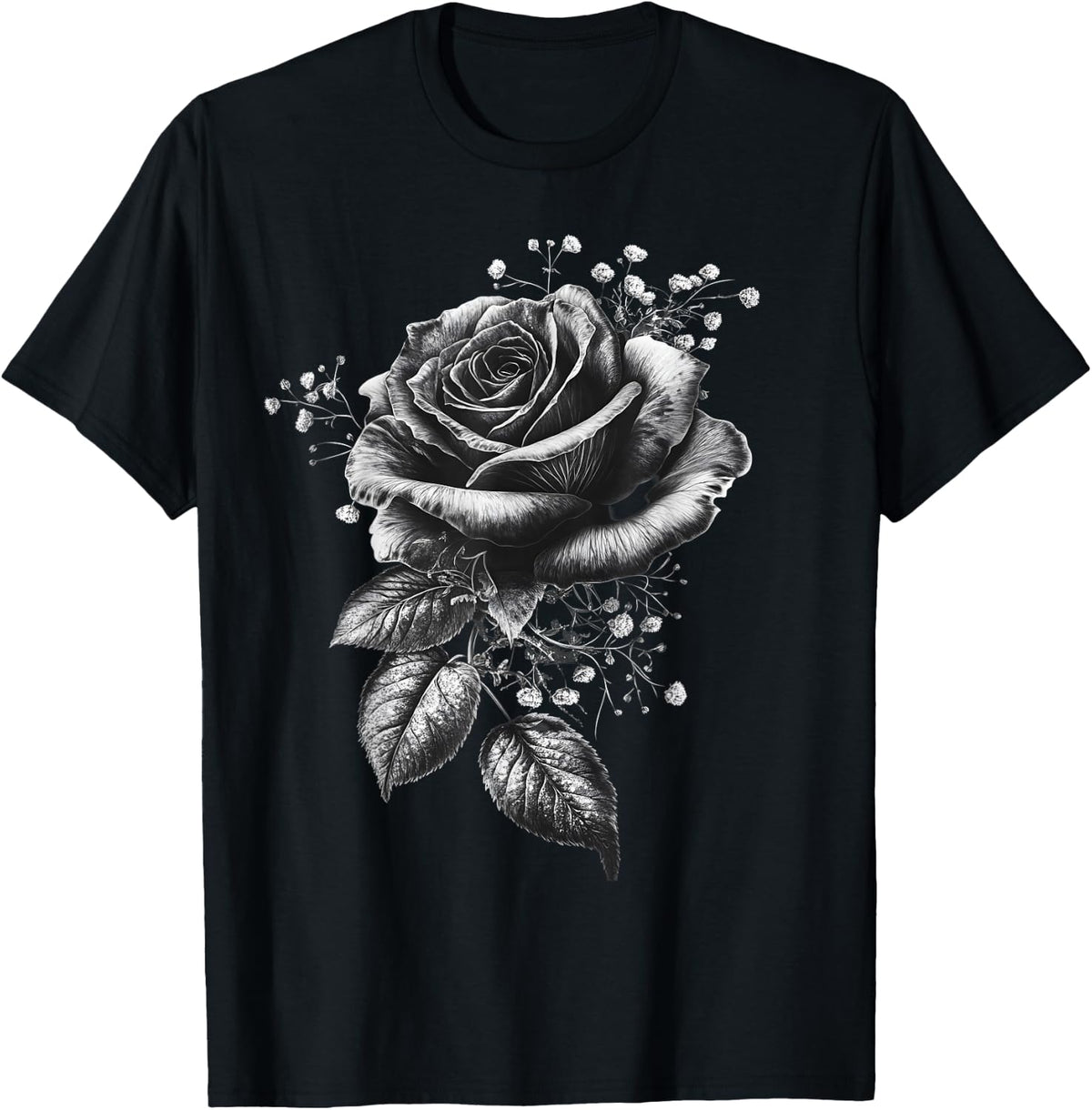 Black Rose Flower Botanist Garden Flower Black Rose T-Shirt